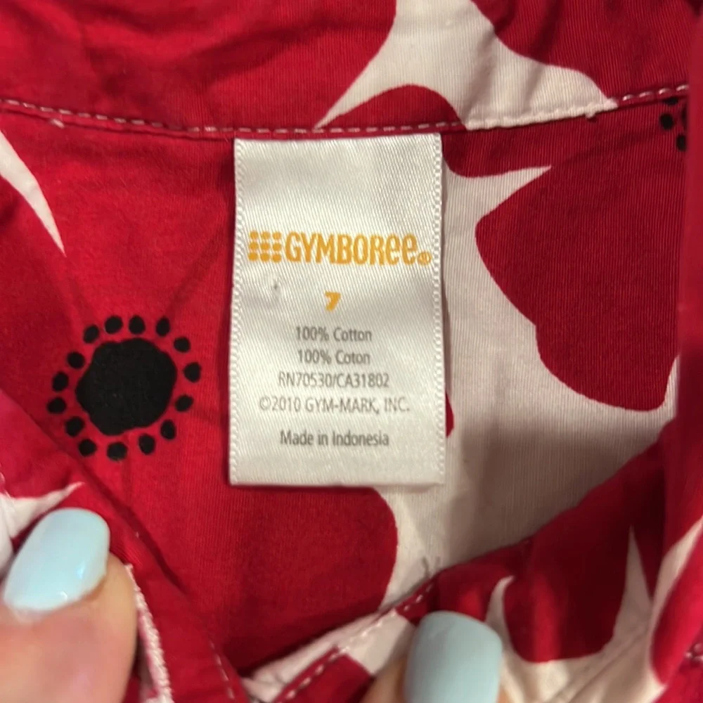 Gymboree poppy, button-down shirt, size 7